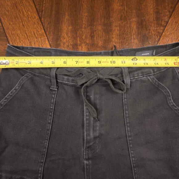 JUDY BLUE LOS ANGLES BLACK JOGGERS DENIM JEANS - Picture 2 of 6